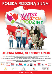 2018 Marsz dla Życia i Rodziny plakat Jelenia Góra
